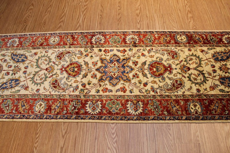 _HALL_RUNNER_RUG 10 Ft. Fine Quality Handmade Rug hand knotted vegetable dyed gallery