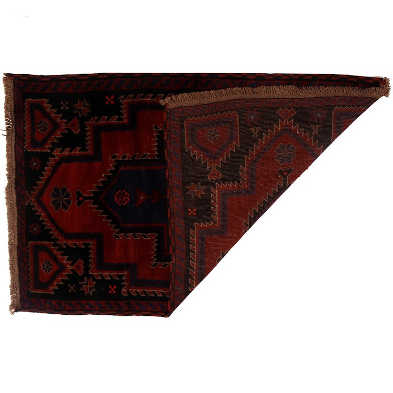 Balochi Rug Wool Handmade Area Carpet 4.6x2.8 ft gallery
