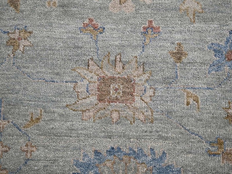 12'x 17'9" Space Gray, Hand Knotted Oushak Design, Soft Wool, Oversized Rug gallery