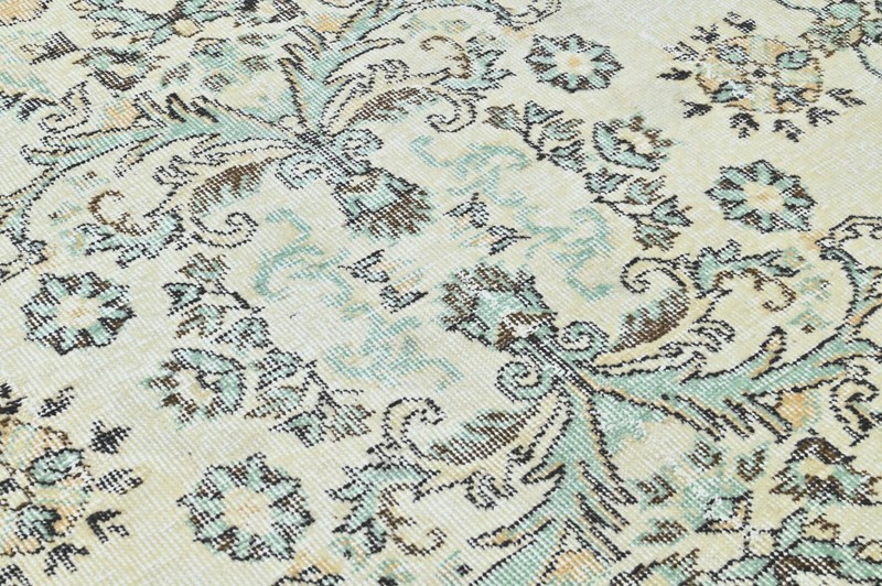 Oushak Turkish Vintage Rug 6x7 Kilim Rug Anatolian Handmade Boho Decor BEIGE gallery