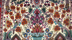 Fine Silk & Wool Ta’ briz 3’3″x 5′ Hand Knotted Rug Birds Animals Phenomenal