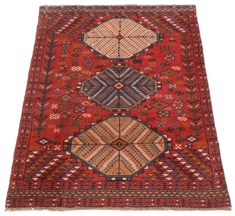 Vintage 3'1" x 5'9" Traditional Hand Knotted Vegetable Dye Wool Area Rug gallery