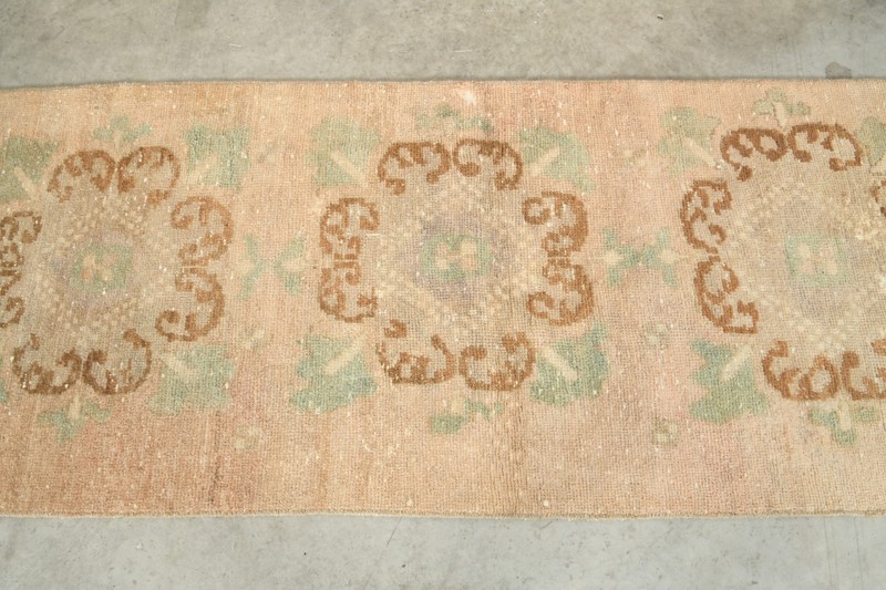 2x8 Turkish Runner Rug Hand-Knotted Vintage Oushak Rug Boho Decor Carpet,597 gallery