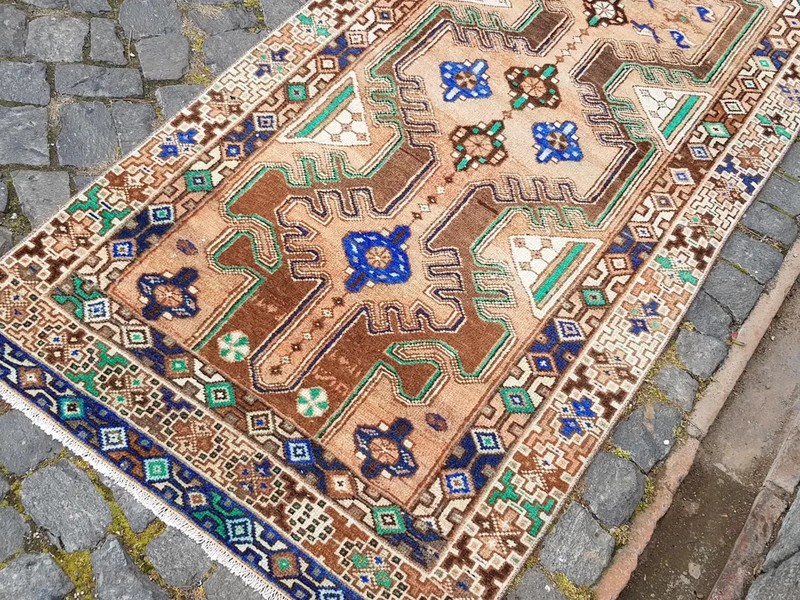 10X3 ft Handknotted Wool Persian Runner Rug , Hallway , Stair Rug (9.6 x 2.9 ft) gallery