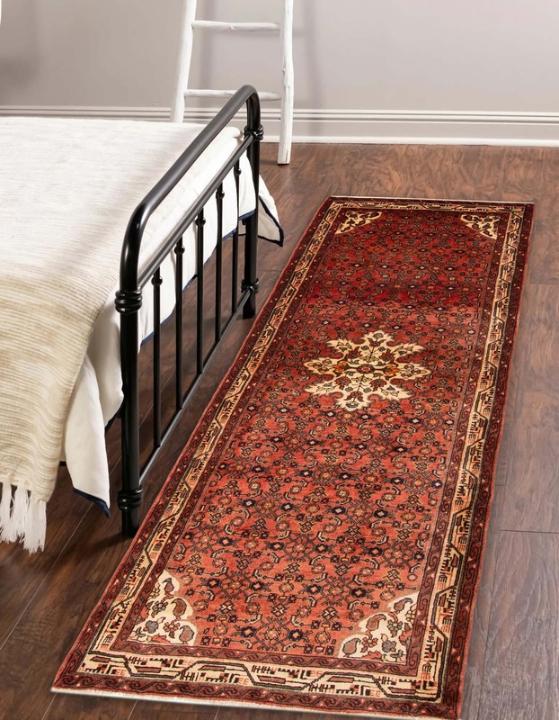 3'10" x 9'10" Vintage Hand-knotted Runner Rug Traditional Oriental Wool Carpet gallery