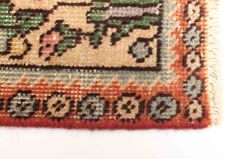Vintage Hand-Knotted Area Rug 3'1" x 4'10" Traditional Oriental Wool Carpet gallery