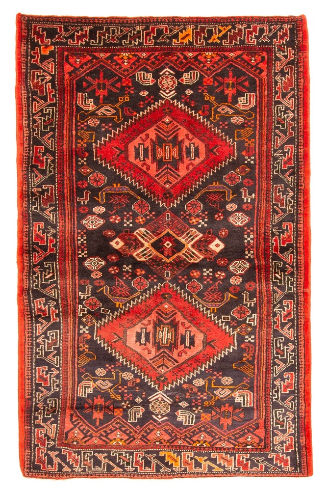 Vintage Traditional Hand-Knotted Area Rug 4'6" x 7'2" Oriental Wool Carpet