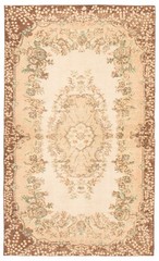 Vintage Hand-Knotted Area Rug 4’0″ x 6’9″ Traditional Wool Carpet