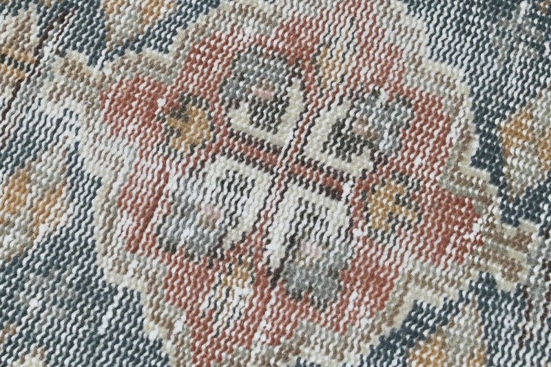 Oushak Turkish Vintage Rug 4x7 Kilim Rug Anatolian Handmade Boho Decor BEIGE gallery