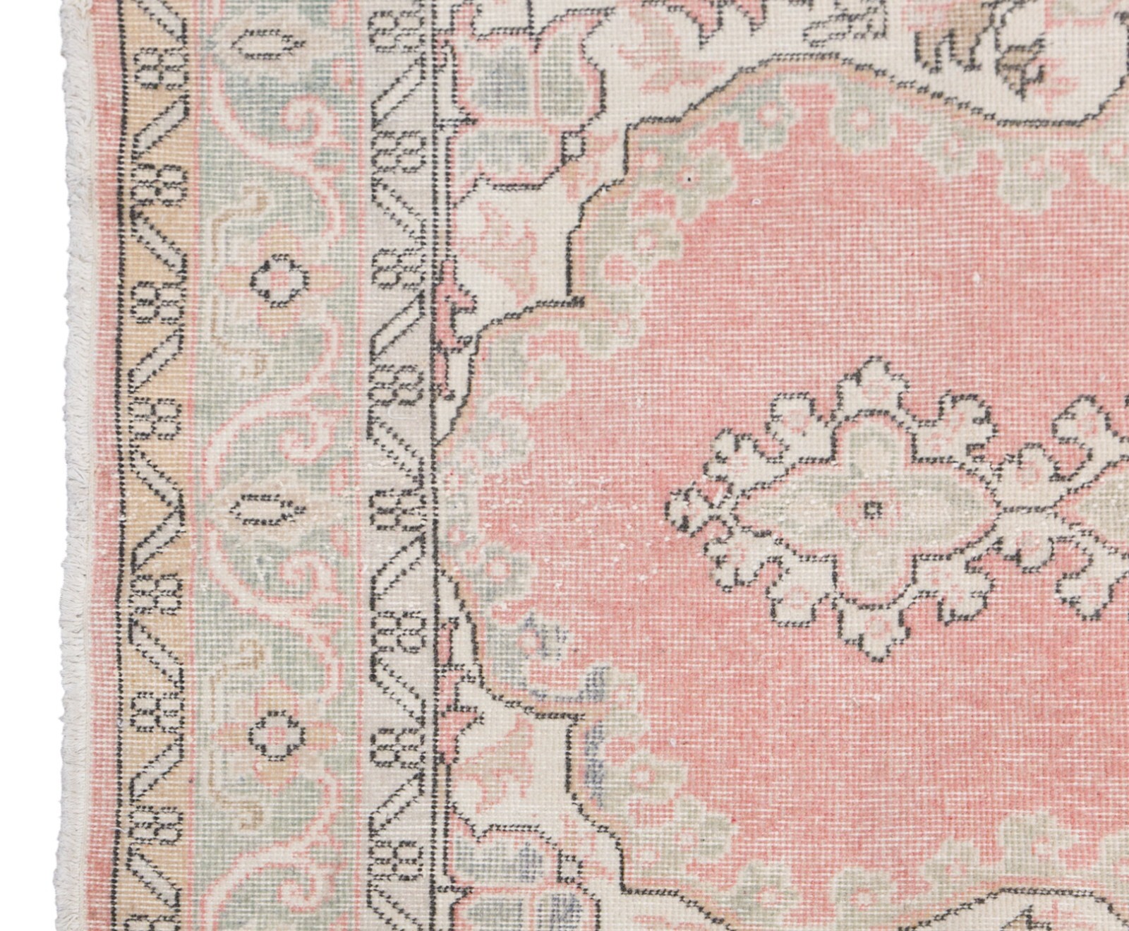 Turkish Rug, Vintage Rug, 4'4 x 6'8 feet, Oushak Rug, Antique Rug, Oriental Rug gallery