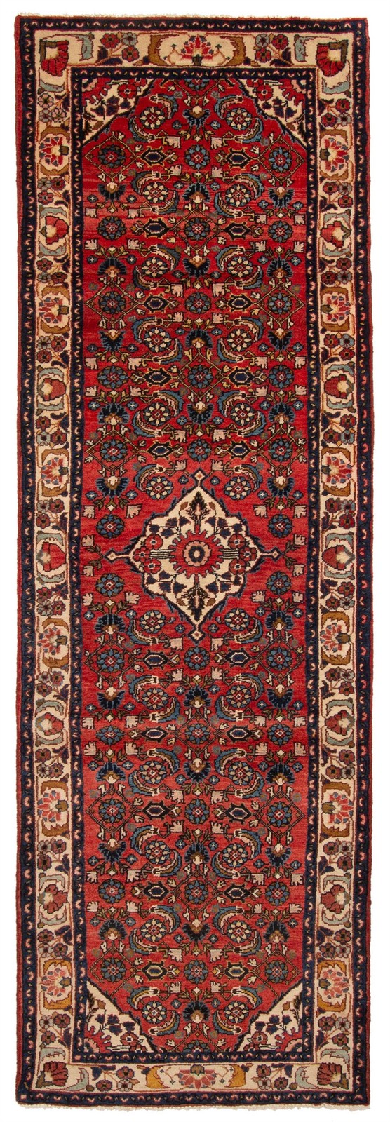 3'1" x 9'10" Vintage Hand-knotted Runner Rug Traditional Oriental Wool Carpet gallery