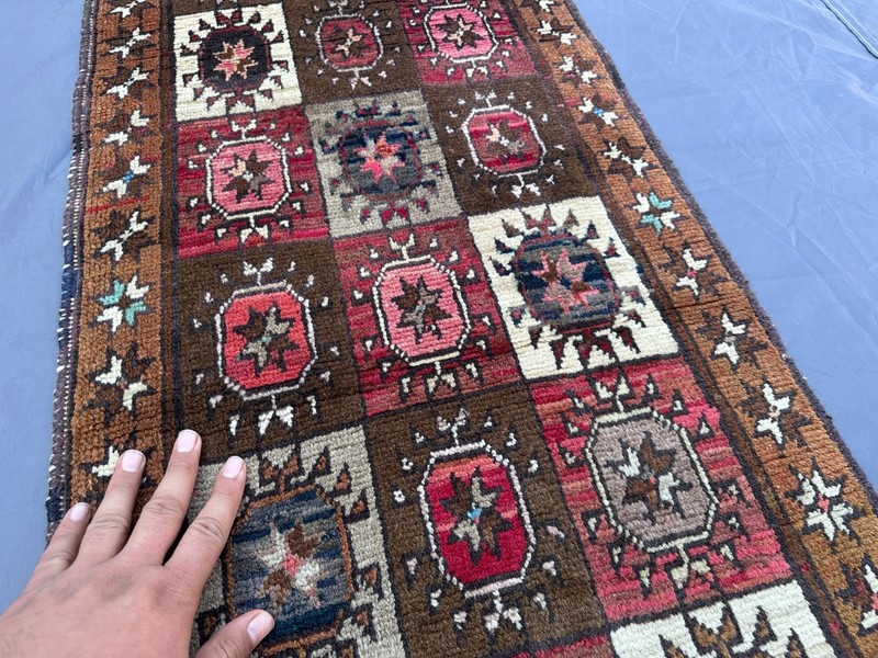 1'10 x 4'11 Vintage Turkmen Bukhara Soft Wool Tribal Rug Handmade Laundry Rug gallery