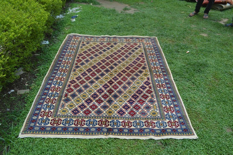 5 X 7 Ft COLLECTORS’ ITEM Stunning Boteh's Maresali Geometric Pattern Carpet gallery
