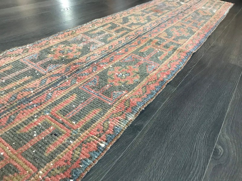 Turkish Patchwork Runner Rug , Vintage Runner Rug , Entry Rug , Kitchen Rug , Pi gallery
