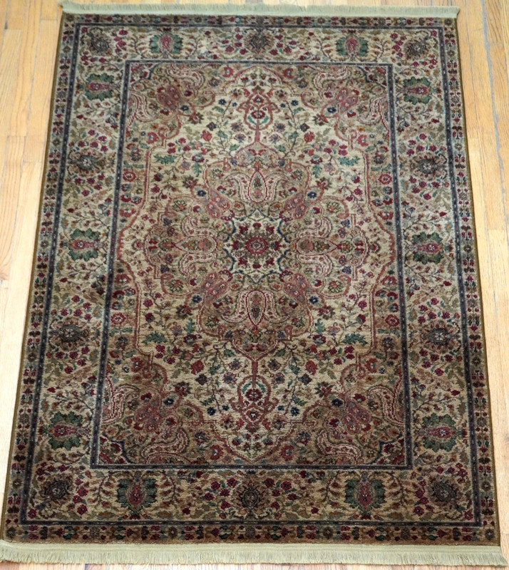 Karastan Rug 4'3" x 6' Ta' briz Medallion #900-909 Samovar Teawash Wool Rug gallery