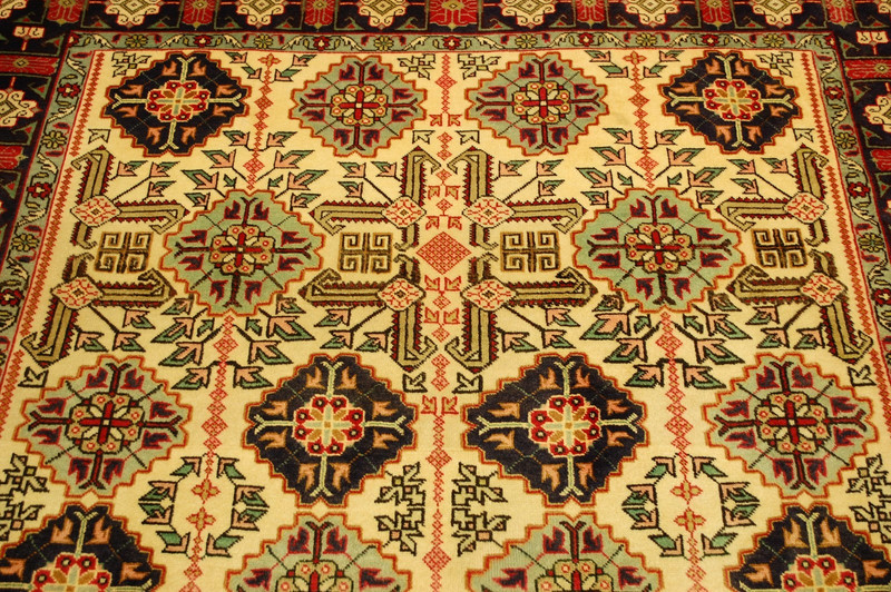 OLD,ANTIQUE CAUCASIAN UNUSUAL ANIMAL DESIGN KAZAK,SHIRVAN STYLE RUG 4'10" x 6'4" gallery