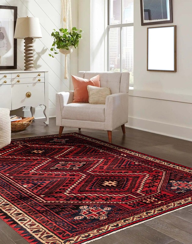 Vintage Traditional Hand-Knotted Area Rug 5'11" x 8'10" Oriental Wool Carpet gallery