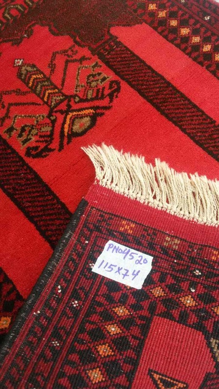 2'6 x 3'10 Hand Knotted Afghan Turkmen Area Rug, 3x4 Tribal Prayer Wool Carpet gallery