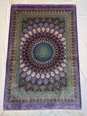 Silk Rug 3 x 5 Feet Floral Dome Design High Quality Soft Luxurious Carpet