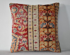 Turkish Pillow Cover Sofa Rug 16” x 16” Made of Antique Cushion Cover Carpet