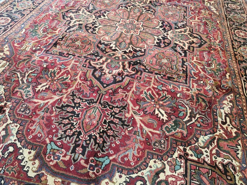 8 x 11 VINTAGE SERAPI HERIZ RUG ANTIQUE KAZAK USHAK CAUCASIAN gallery