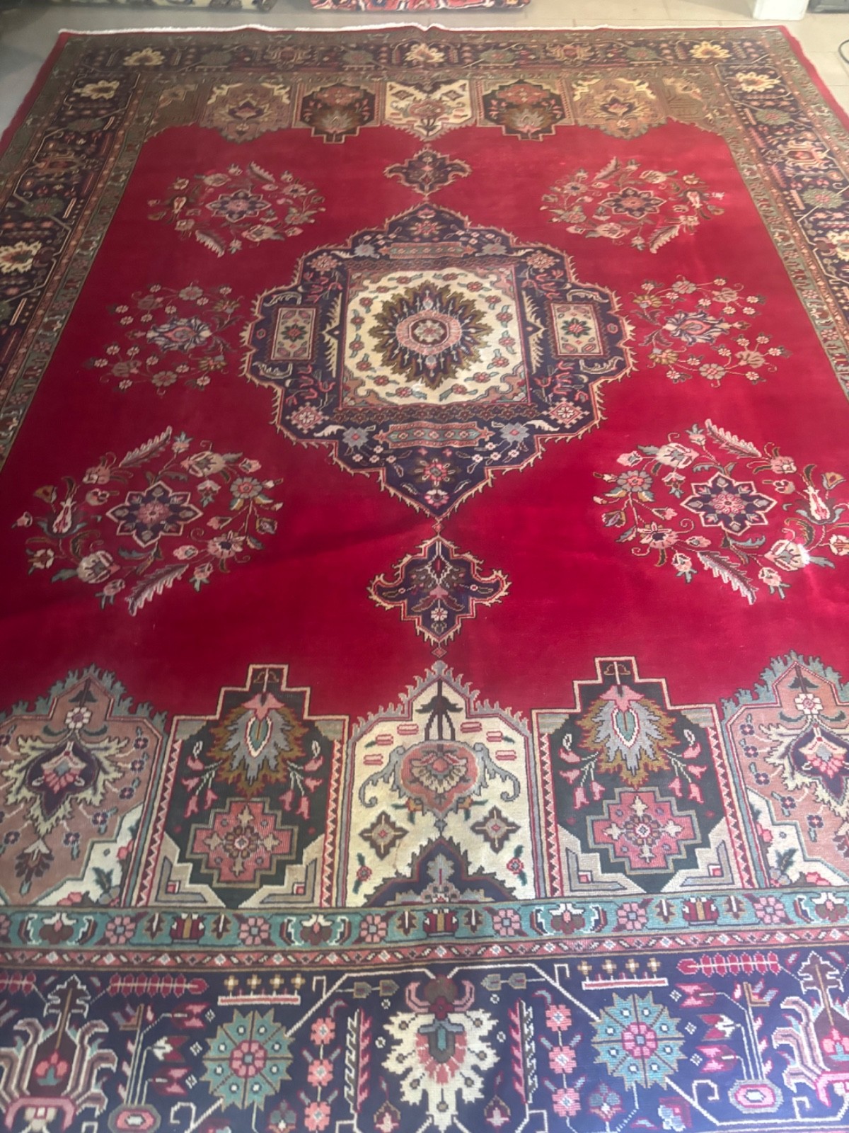SIMI ANTIQUE. HAND MADE. 13x10 EXCELLENT CONDITION. FULL PILE.WITH SINGNR gallery