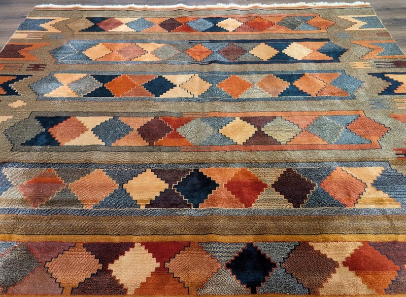 Couristan Belgium Wool Modern Rug 8x11, Geometric Diamond Pattern gallery