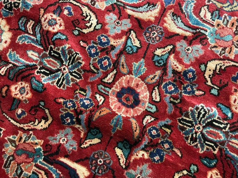 Antique hand knotted wool 9x13 Rug gallery