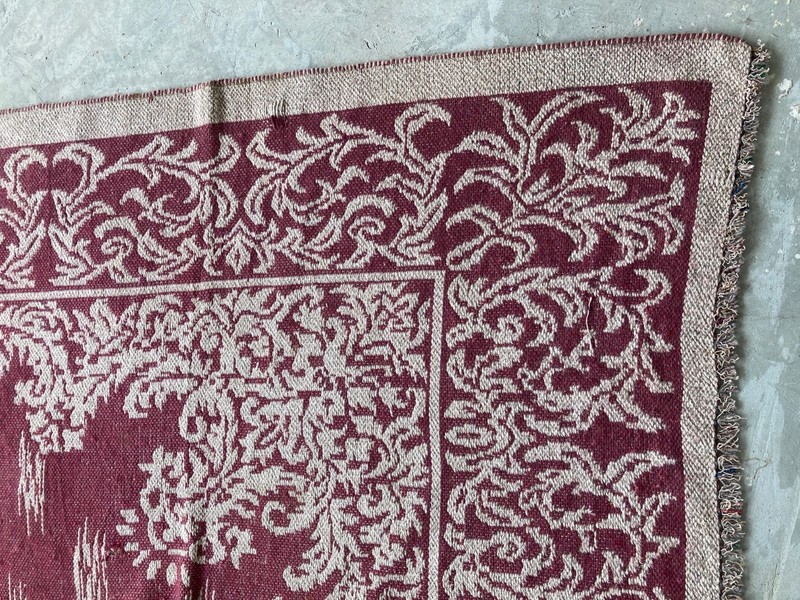 Vintage Traditional Handmade South Asian Floral motif Kilim Floor Rug 267x176 cm gallery