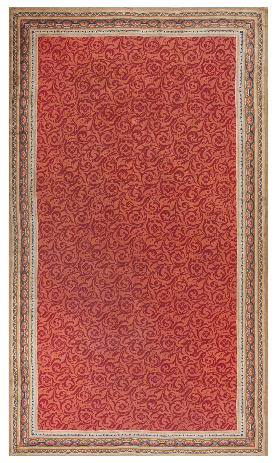 10x17 Antique Large Red Axminster English Allover Knotted Rug gallery