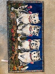 Vintage Precious Kitten Rug Made In Italy Mint Condition