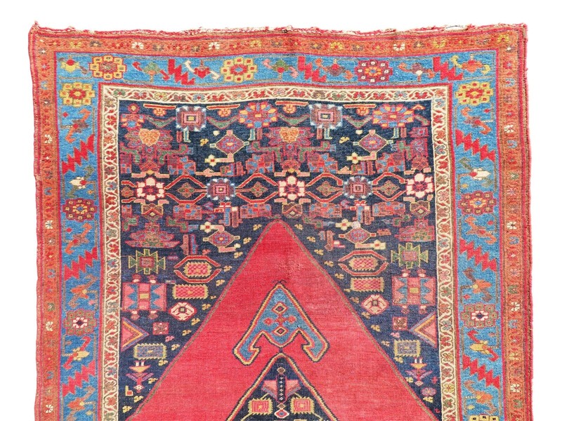 CATALOG PIECE, MAGNIFICENT, BOLD, ANTIQUE, DECORATIVE 1880 LARGE 6X11 BIDJAR RUG gallery
