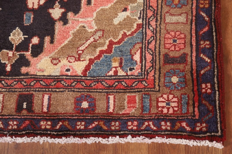 Vintage Floral Dark Brown Wool Lilihan Runner Rug 4x10 Hand-knotted Carpet gallery