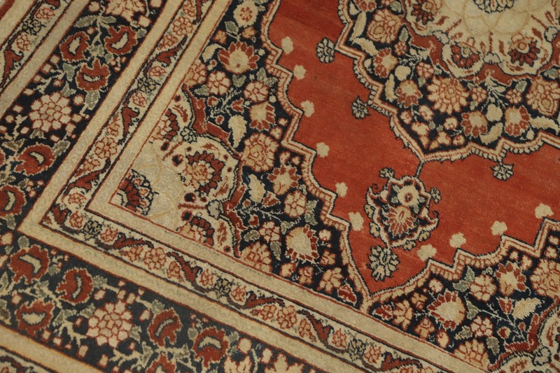 Antique Vegetable Dye Rust Wool Hand-knotted Rug 4x6 Traditional Carpet gallery