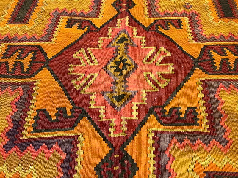 5 X 10 FT COLLECTORS’ ITEM Antique Kazak Natural Vegetable Dye Fine Quality Rug gallery