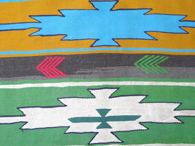 Vintage Turkish Kilim Wool, Area Rugs, Handmade Afion Rug, Large Carpet 54"x101" gallery