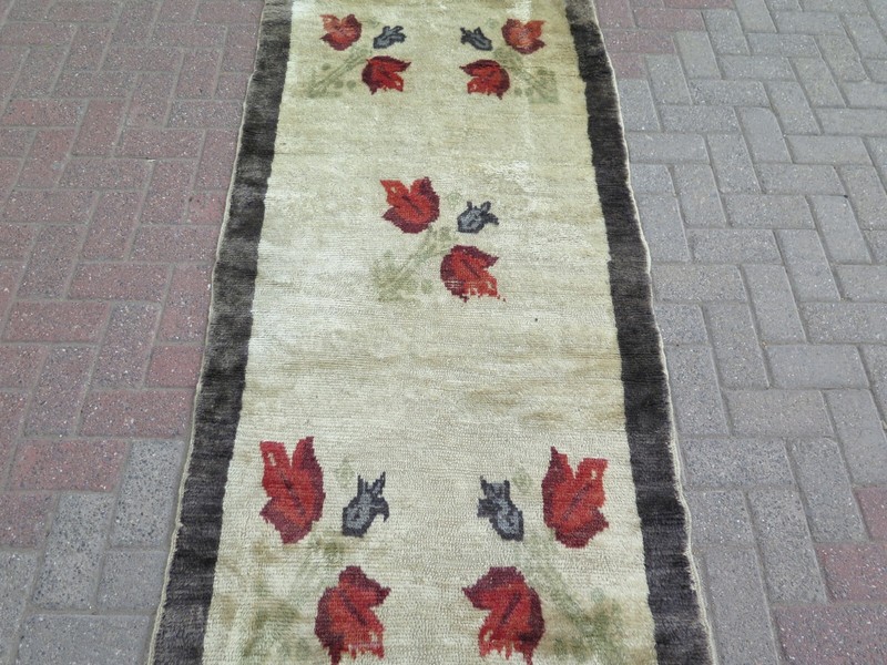 Vintage Rug, Area Rug, Wool Rug, Floral Carpet, Boho Rug, Turkish Carpet 36"x74" gallery