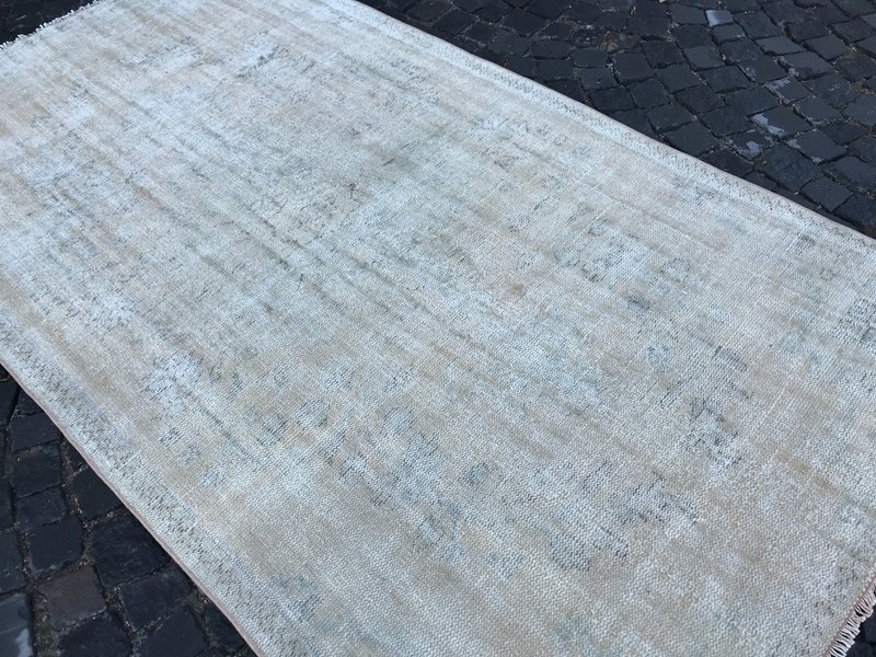 Turkish Antique rug Bohemian Area rug Oushak rug Vintage Rug Handmade Wool rug gallery