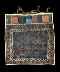 Antique Tribal Camel Saddle Bag Face circa 1920-30s