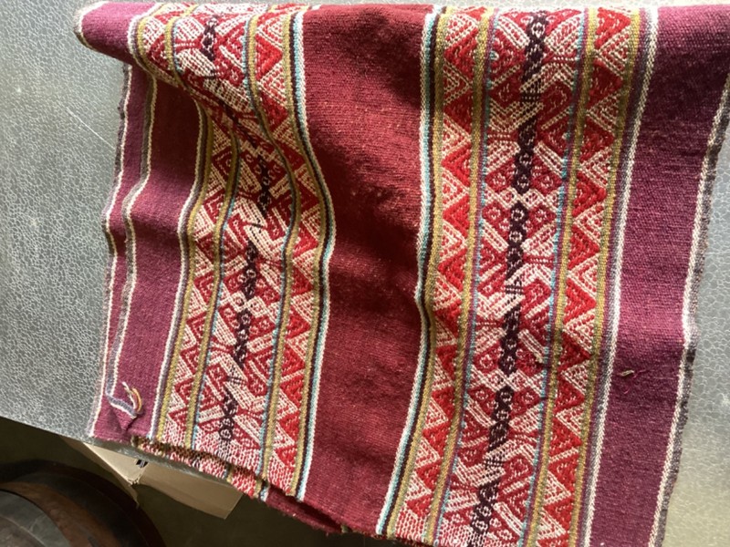 Peruvian Textile 33” x 8” Rug/Matt in Very Good Condition gallery