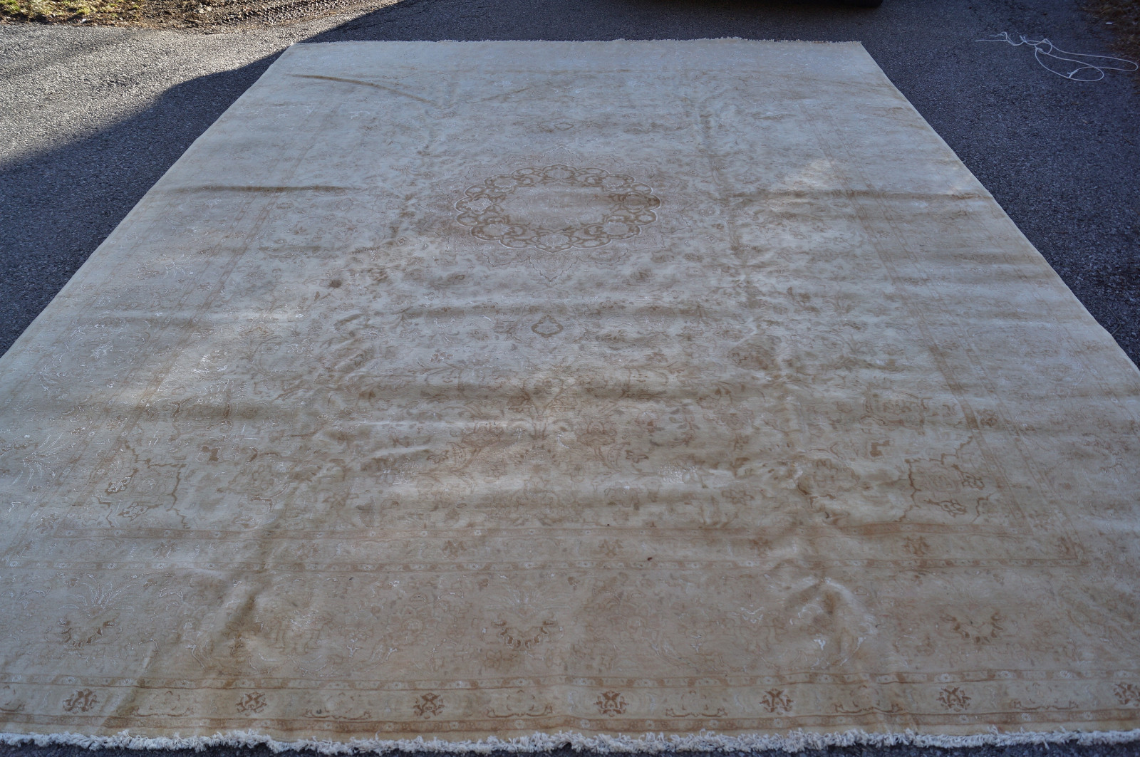 10x14ft Antique Handmade Washed out American Rug 60 Raj KPSI 400 gallery