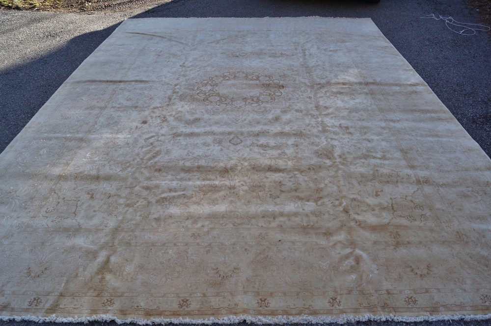 10x14ft Antique Handmade Washed out American Rug 60 Raj KPSI 400
