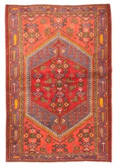Vintage Traditional Hand-Knotted Area Rug 4’3″ x 6’4″ Oriental Wool Carpet