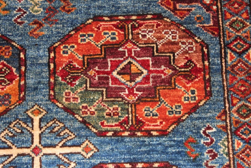 12' x 9' Top Quality Handmade Hand Knotted made of Natural Wool Light Blue Color gallery