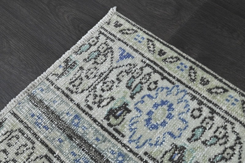 Oushak Turkish Doormat Rug 2x4 BEIGE Vintage Anatolian Handmade Small Kilim Rug gallery