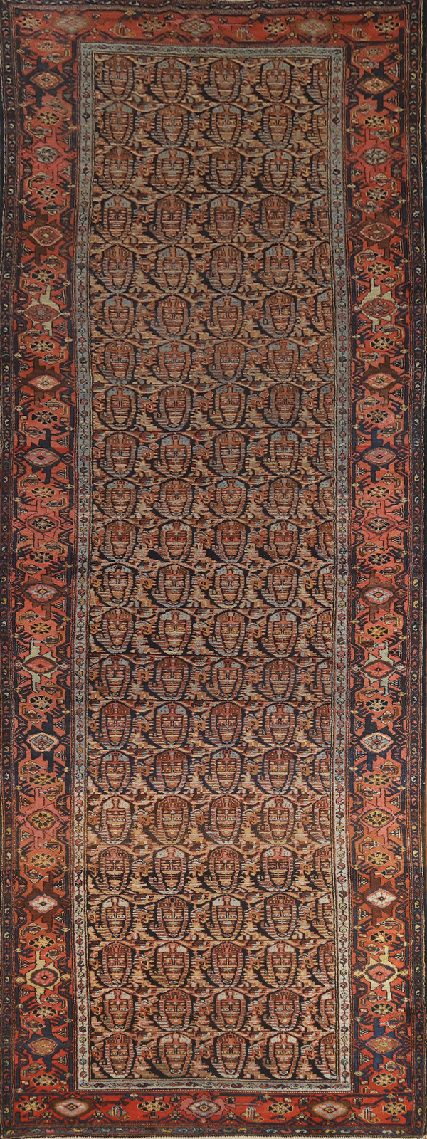 Pre-1900 Paisley Senneeh Vegetable Dye Runner Hand-made Antique Rug 5x16 Carpet gallery