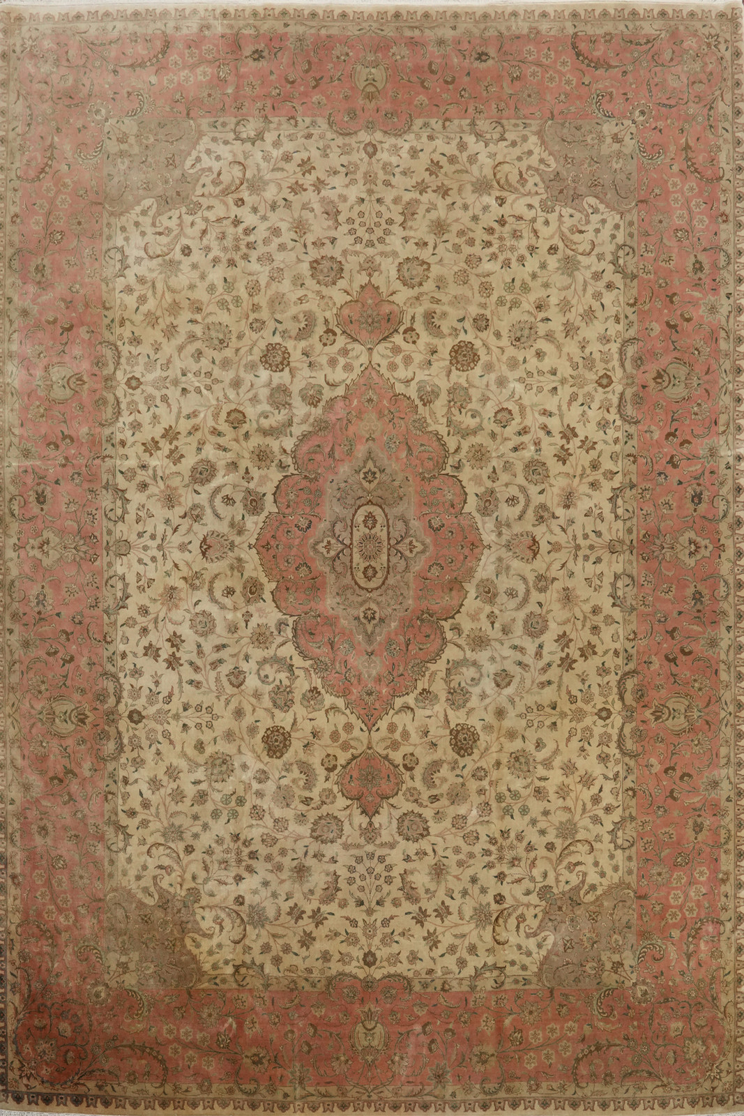 Excellent Hand-made Wool Vegetable Dye Floral Traditional Palace Size Rug 12x17 gallery