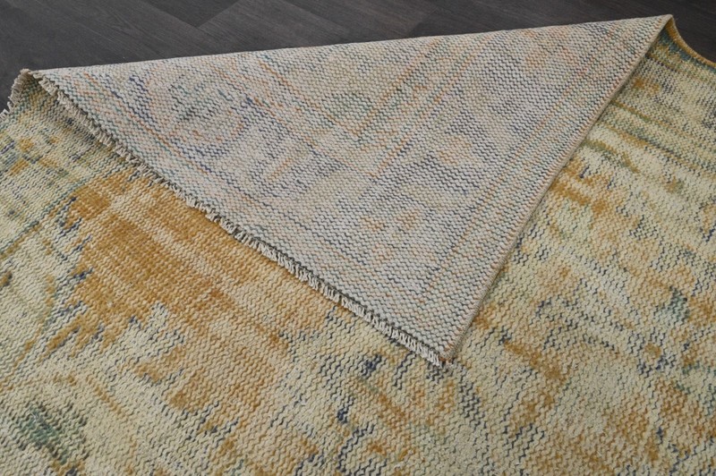 Oushak Turkish Vintage Rug 6x8 Kilim Rug Anatolian Handmade Boho Decor YELLOW gallery