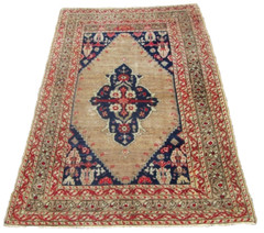 ANTIQUE TURKISH ORIENTAL RUG, NICE WEAVE, CIRCA 1920 4.1 x 6.1 ESTATE FIND
