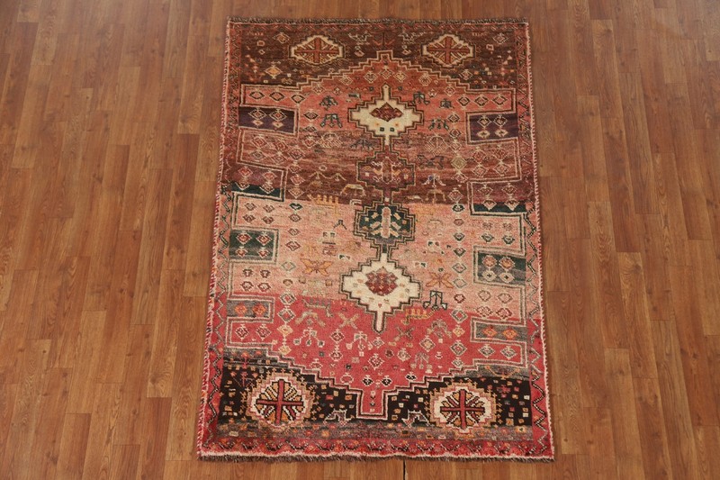 Traditional Vintage Old Rug 4x6 Handmade Wool Carpet gallery